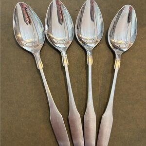 Epic EPS8 Stainless 4 Pc Tablespoons Spoons Wings Oar Shape Japan Flatware
